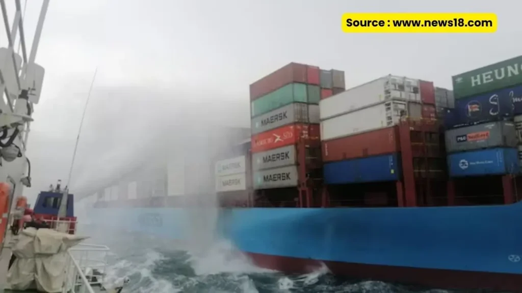 Maersk - Chartered Container Ship Off India
